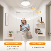 WILLED 8W Rechargeable Motion Sensor Ceiling Light with Remote 5000mAh battery Magnetic LED for Shower Garage Hallway Closet 5