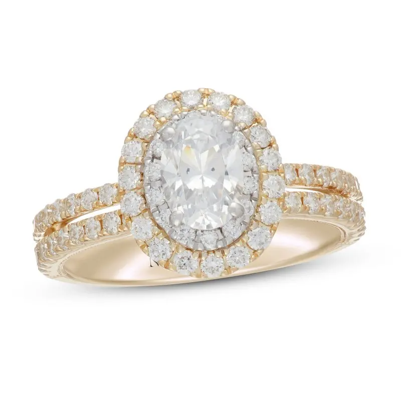 

HESHI Diamond Engagement Ring Two-Tone Gold