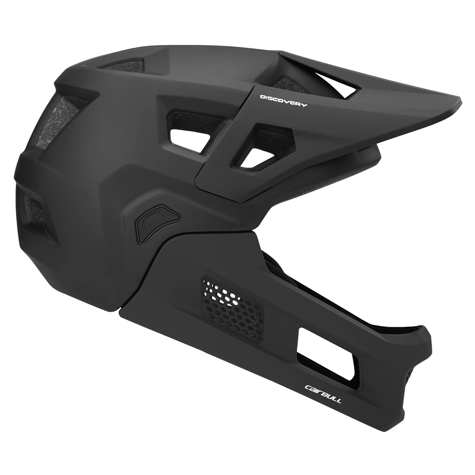 خوذة الدراجة الجبلية، خوذة قابلة للفصل، خوذة الدراجة الجبلية لكامل الوجه مع حشوة وأشرطة أيون فضية AG+ #1