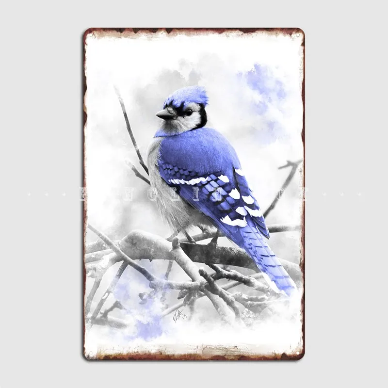 Blue Jay Metal Plaque Poster Pub Garage Club Designing Garage Decoration Tin Sign Posters