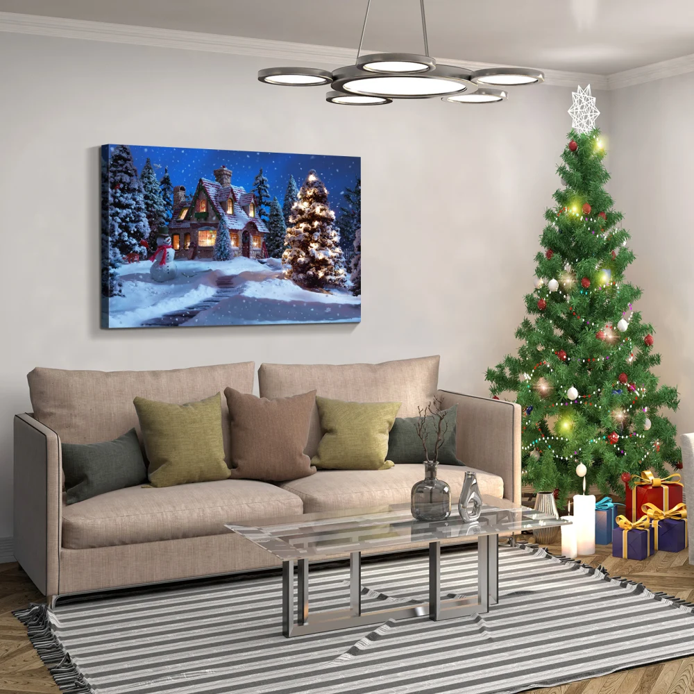 Framed Canvas Wall Art Decor Painting For Chrismas