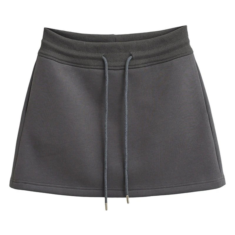 Fitness-Tennisrock mit hoher Taille, Anti-Licht-Wanderrock, Outdoor-Rock in A-Linie aus Baumwoll-Polyester-Mischung