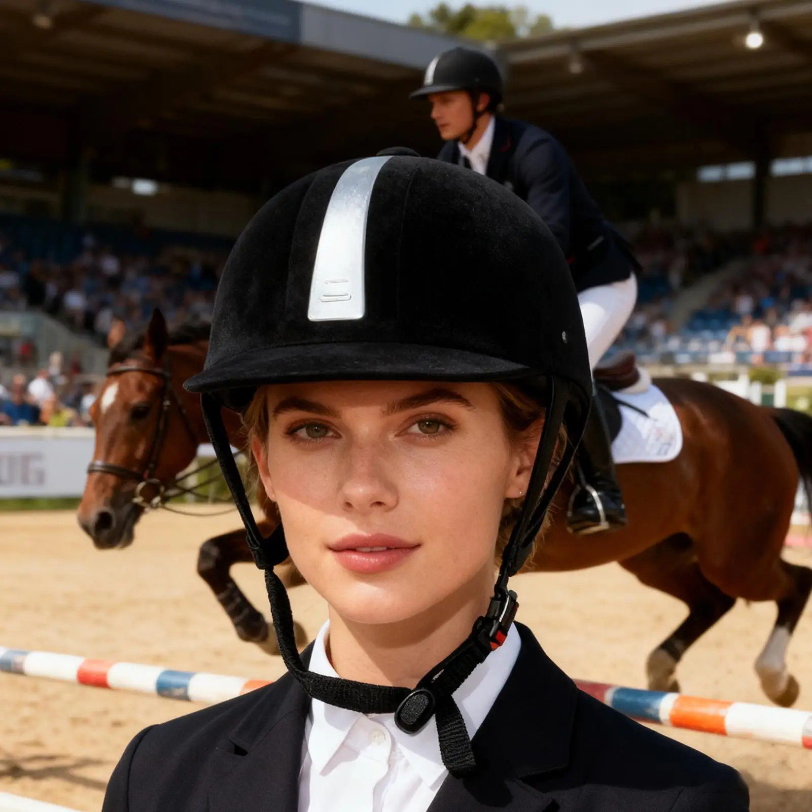 Equestrian Riding Helmets Velvet Safety Head Protective Gear Comfortable Protective Equestrian Head Gear For Competition Field