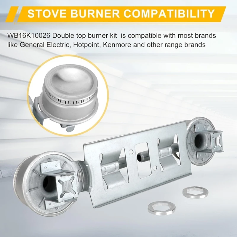 Reemplazo de conjunto de quemador doble de rango de Gas ABDJ-WB16K10026 WB29K17 para quemador de estufa de Gas eléctrico General reemplaza