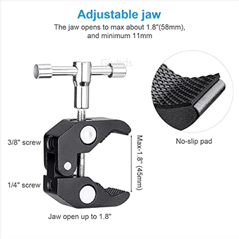 Magic Articulated Arm  Metal Adjustable Super Clamp For LED Light LCD Video SLR DSLR Camera Accessories