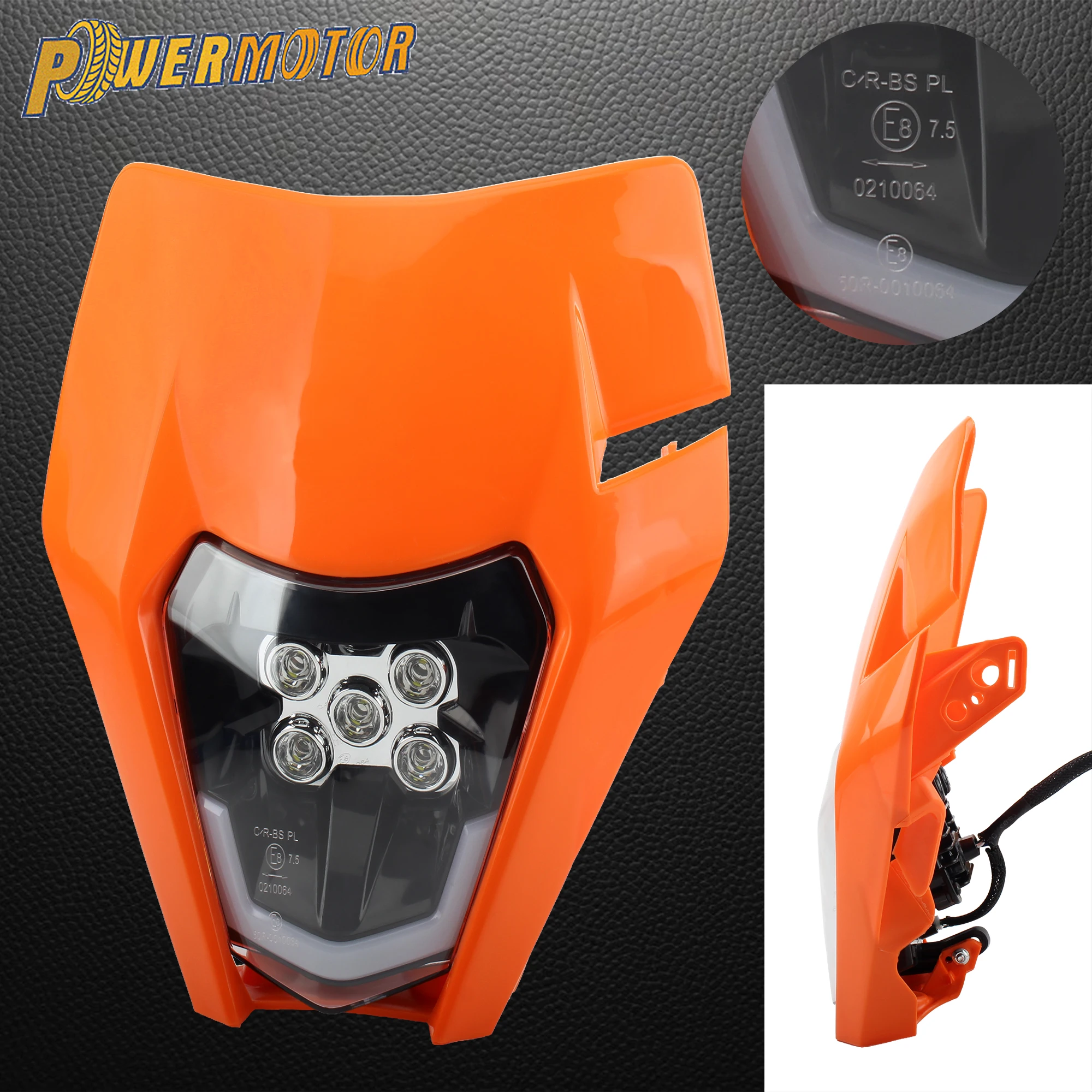 

For KTM Motorcycle Headlight Plate LED Wick Fairing EXC XC SX MX XC 125 250 300 450 Universal Motocross Headlamp Accessories
