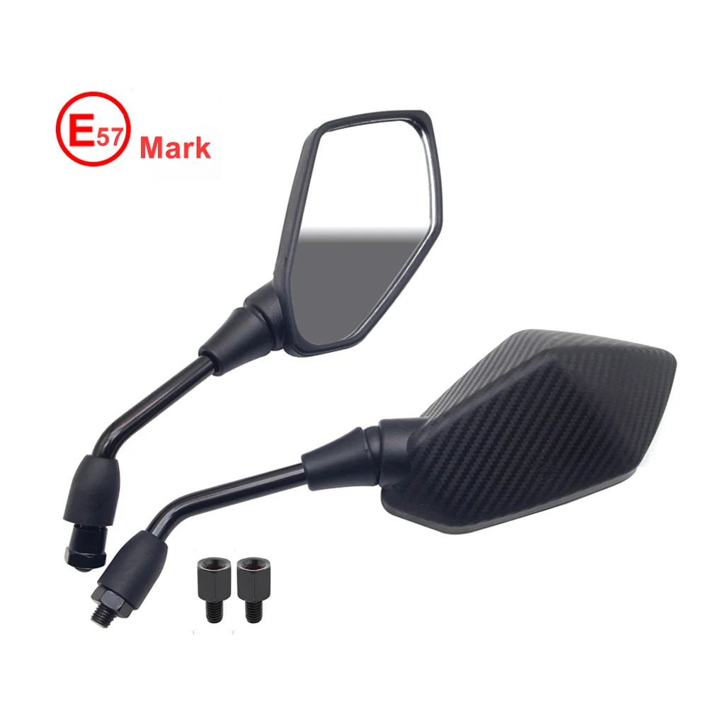 Universal 10mm Motorcycle Rearview Mirrors Black Scooter Moto Side Mirrors FOR klx 250 fz 25 cf moto x8 jawa 50 vespa 125 nmax