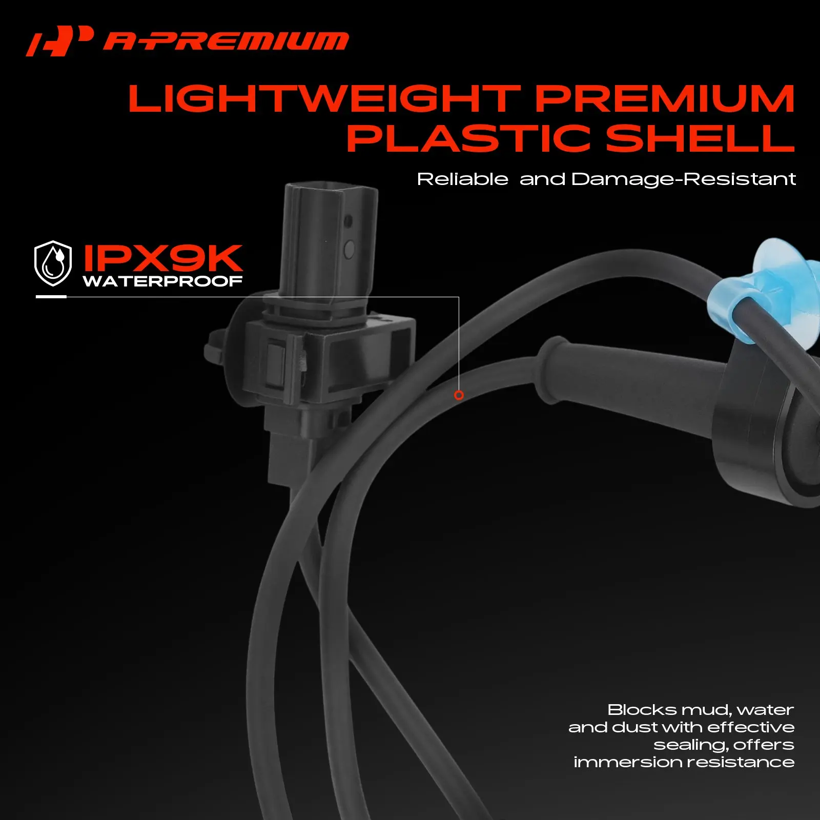 A-Premium Front Passenger Side ABS Wheel Speed Sensor for Honda Civic 2012-2013 Acura ILX 2013-2022 4