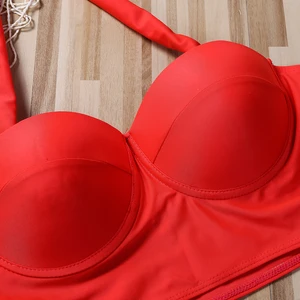 طقم بيكيني بوش أب للنساء, بيكيني عالي الخصر, طباعة زهرة, مثير, للسباحة, الصيف أفضل 8 ملابس سباحة ضئيلة للبطن مبيعا - رقم 1