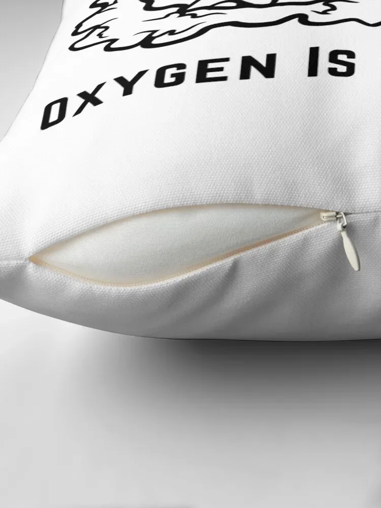 Oxygen Is Overrated- Funny Swimming Pun Gift Throw Pillow Cushions Home Decor Plaid Sofa luxury decor pillow