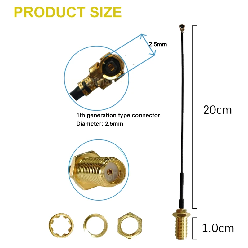 GWS 2 Stück/Set 433MHz Antenne Verstärkung 5dBi SMA-Stecker für LoRa LoRaWAN Spiel FSK E-Meter Gaszähler Alarmsensor Netzwerktechnik – Detail 7