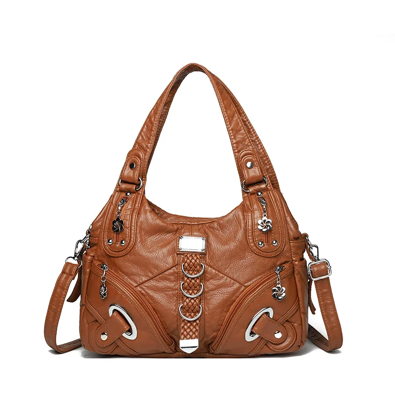 

Women Handbags Fashion Shoulder Bag Blue Top-handle Bag Satchel Dumpling Pack Multi-pocket Shoulder Bag Large Purse