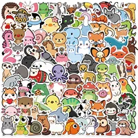 100pcs Cartoon Animal Illustration Graffiti Stickers Guitar Notebook Luggage DIY Waterproof Stickers 5