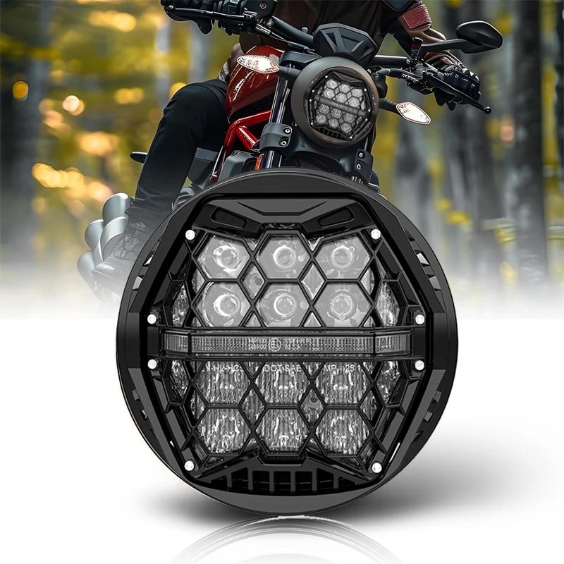 

Motorcycle Headlights led 5.75 Inch Headlight DRL 1 5 3/4 Headlamp For Harley Sportster Roadster Glide Dyna For Honda For Yamaha