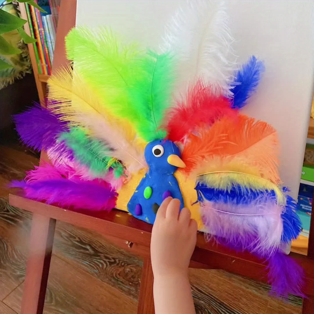 50pcs Natural Turkey Feather 10-17cm Fluffy Marabou Feathers for DIY Jewelry Craft Wedding Party Decoration Accessories