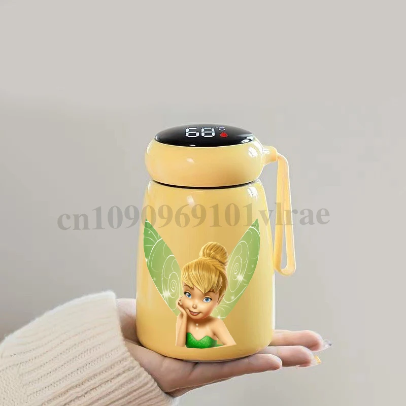 Kawaii Tinkerbell Disney UV DTF สติกเกอร์สําหรับ THERMOS ขวดถ้วยห่อรูปลอกสติกเกอร์ DIY ขวดน้ําตกแต่ง