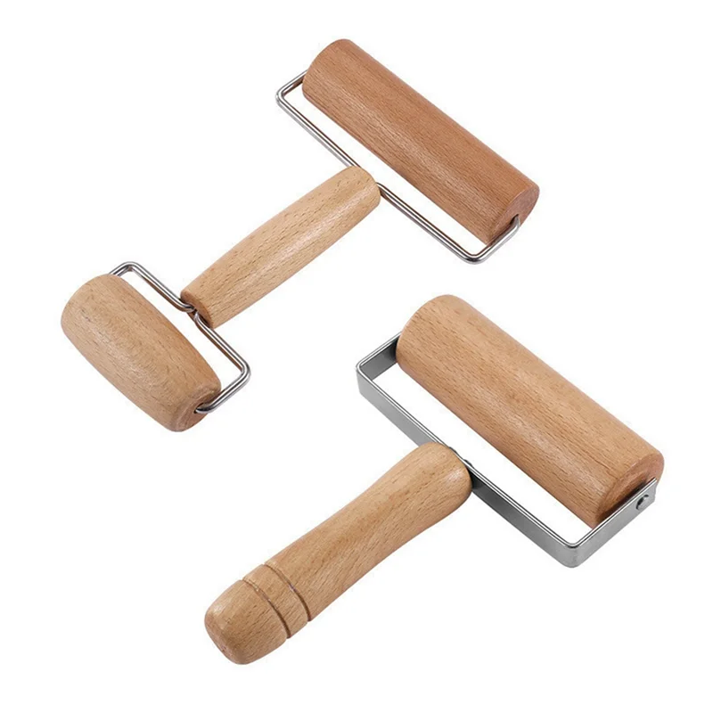 SEWS-Rolling Pin Pastry And Pizza Baker Roller Wooden Baking Crush Nuts Crackers Cookies Kitchen Utensils