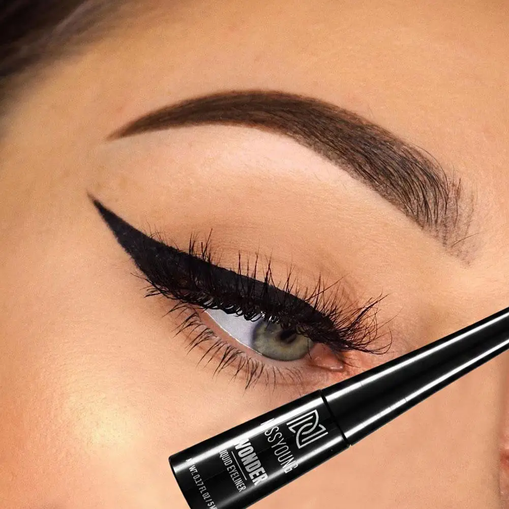 Waterdichte Eyeliner Potloodpen Vrouwen Zwarte Vloeibare Eyeliner Langdurige Mooie Make-Up Cosmetische Hulpmiddelen Zwarte Vloeibare Eyeliner