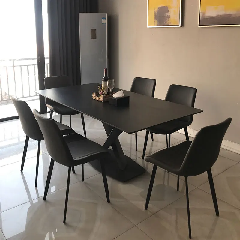 

Design Chaire Dining Table Modern Rectangle Nook Black Dining Table Kitchen Indoor Conjuntos De Sala De Jantar Home Furniture