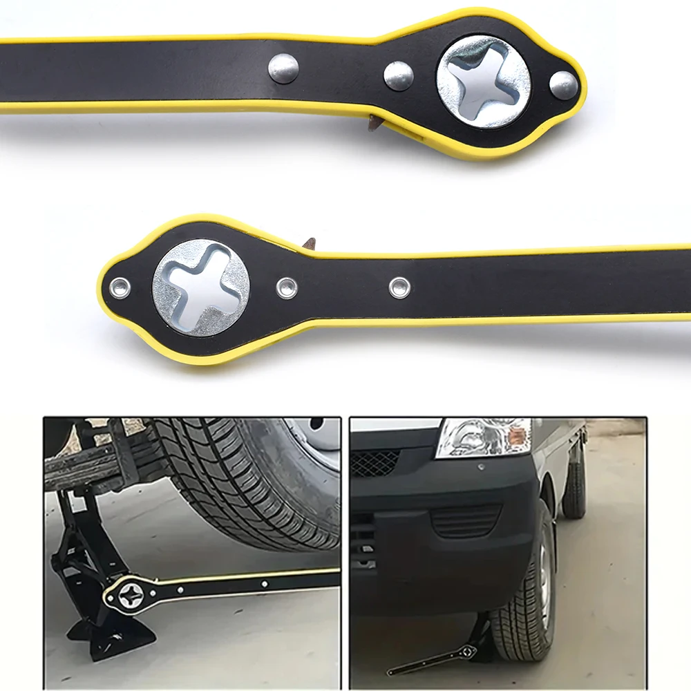 Kunci Pas Ratchet Engkol Tangan Roda Mobil Universal Pegangan Roda Ban Garasi Kunci Pas Phillips Alat Perbaikan Ban Jack Hemat Tenaga Kerja Mobil