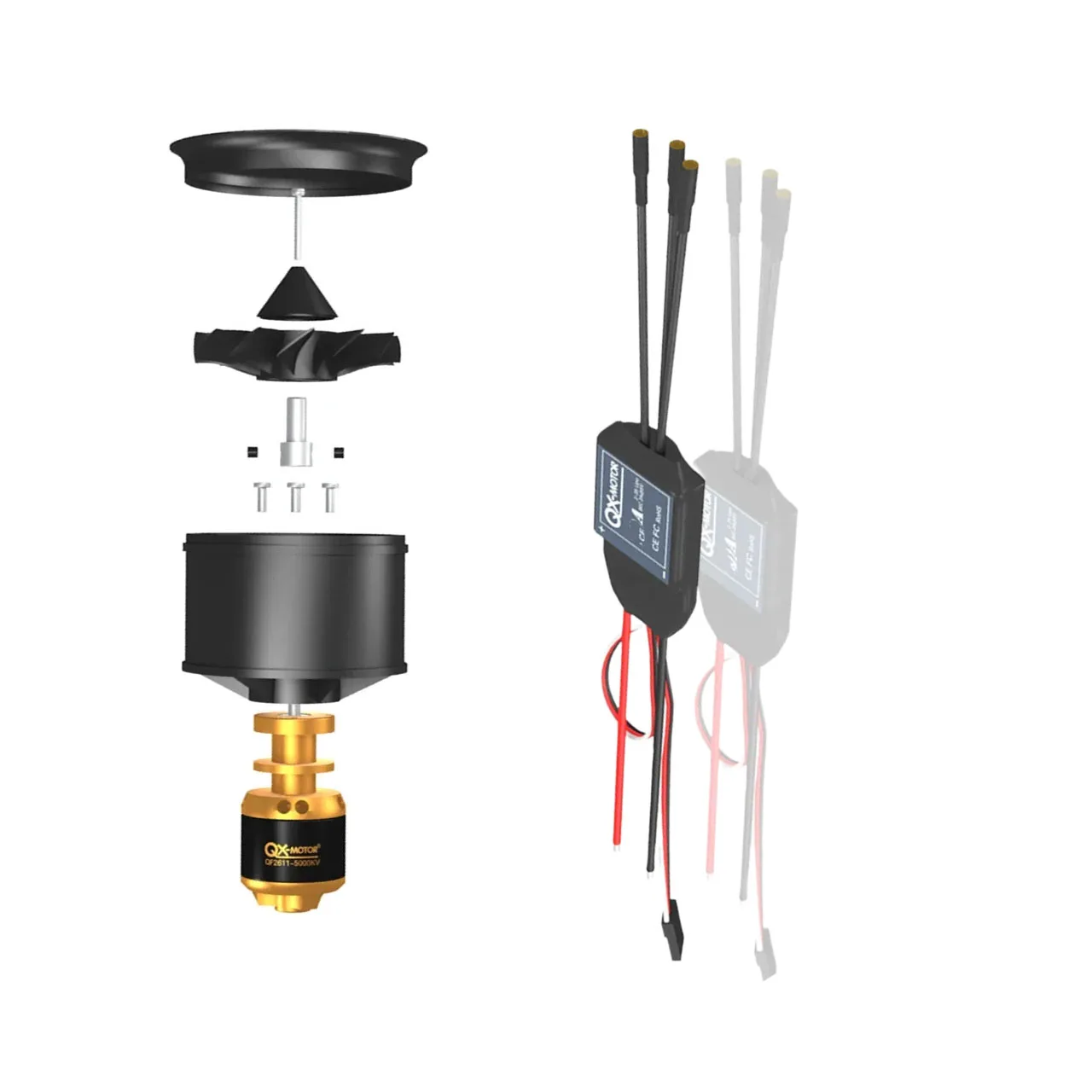 QX-MOTOR Borstelloze Esc 20a 30a 40a 50a Elektronische Snelheidsregelaar 5V/2a 5V/5a Bec Voor Rc Afstandsbediening Vliegtuigen Speelgoed