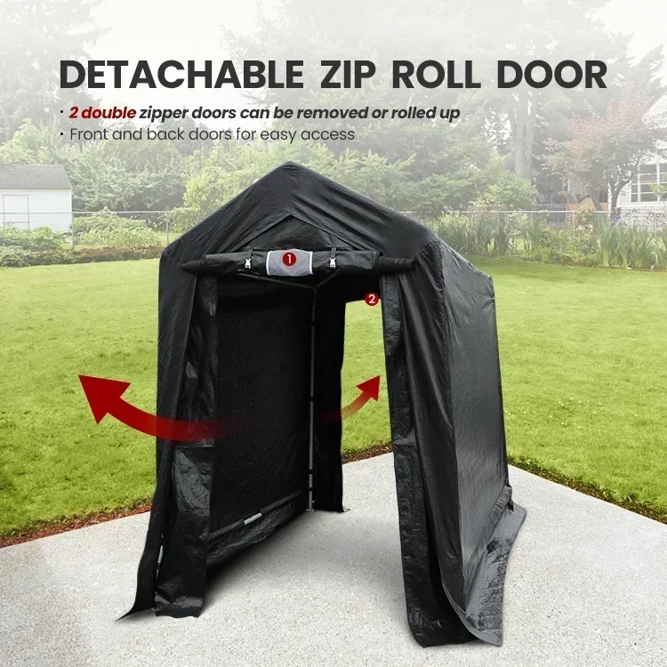 HOMFUL Outdoor Folding Motorcycle Shelter Tent Shed Storage Motorcycle Cover Motorcycle Garage