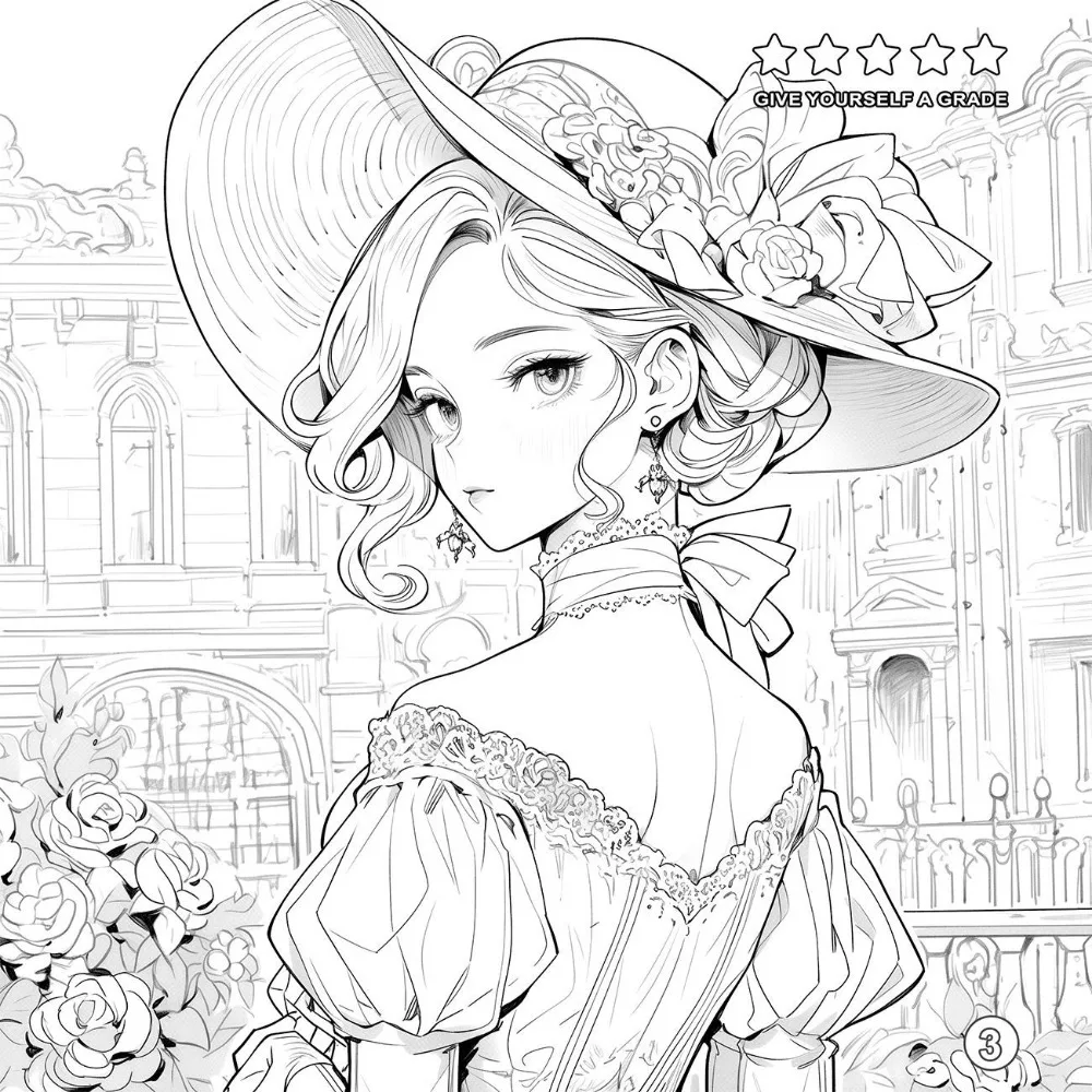 Cute Anime Character Coloring Book DIY Hand Drawn Graffiti Art Stress Relief Creative Adult Coloring Notebook