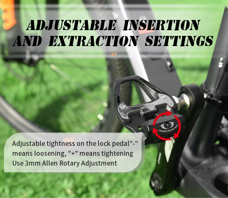 US Warehouse Rennrad Klickpedale Rennschuhe Clip-On-Pedale mit abgedichteten Lagern für Shimano- und KEO-Systeme – Detail 22
