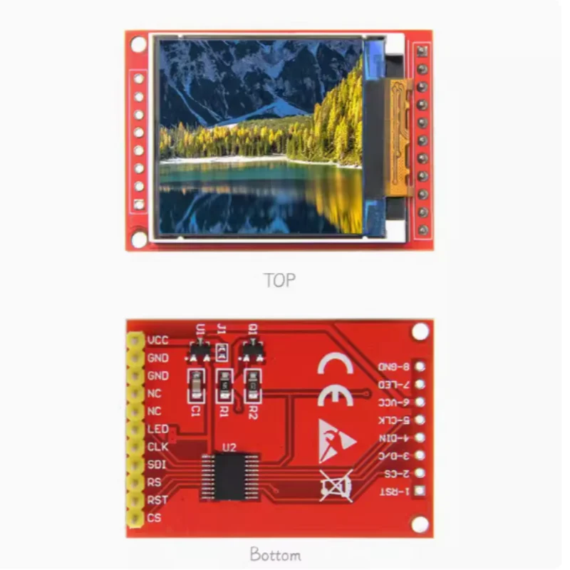 Módulo de porta serial TFT SPI de 1,44 polegadas Tela colorida LCD precisa apenas 4 IOs para suportar dados UNO ST7735
