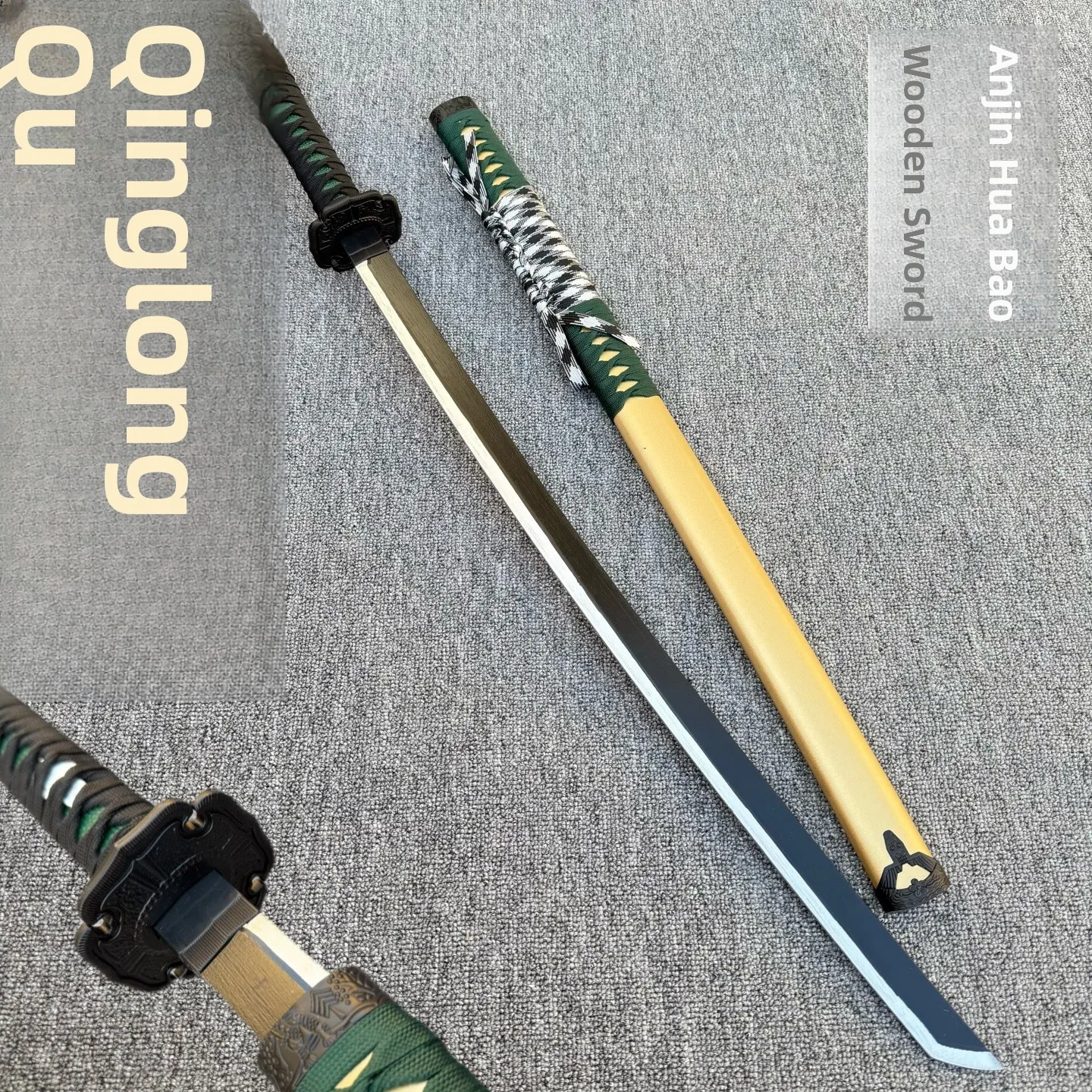 Wooden Sword Practice Sword Bamboo Material Drawing Sword Martial Arts Training Toy Sword for Children Non-Sharpened Blade