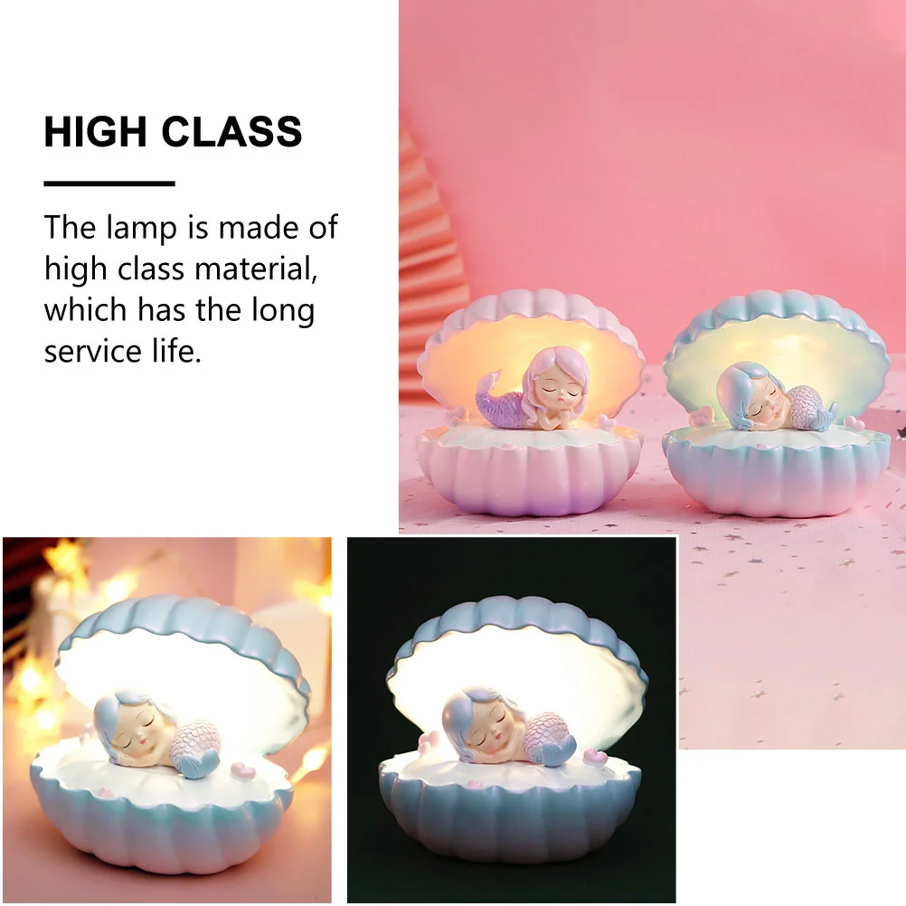 Teen Girl Gift Mermaid Star Light Small Night Lamp Shell Light​​​​​​​ Adornment Child