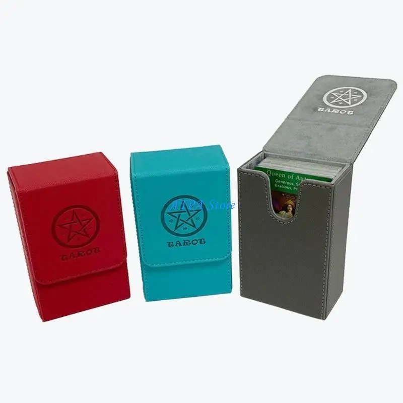 U13C Capacity Tarot Cards Box PU Leather Tarots for Case Container Collection Board G