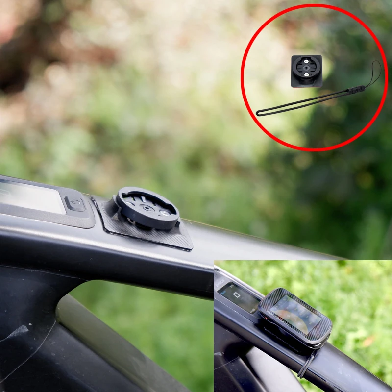 Image of 1 Set Fahrradcomputer-Halterung mit flexibler Klebebefestigung am Oberrohr und Standard-Garmin-Schnittstelle, Fahrradzubehör für Mountainbikes/Rennräder