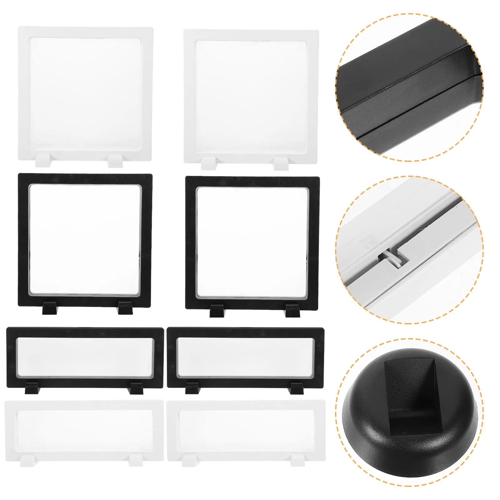 

Набор из 8 прозрачных подставок для украшений с 3D-эффектом: для колец, ожерелий и браслетов