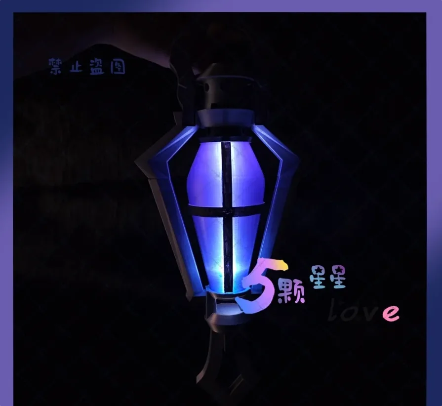 게임 Genshin Impact Flins 애니메이션 코스프레 휴대용 램프 소품 야간 조명 할로윈 파티 소품 액세서리 할로윈 선물