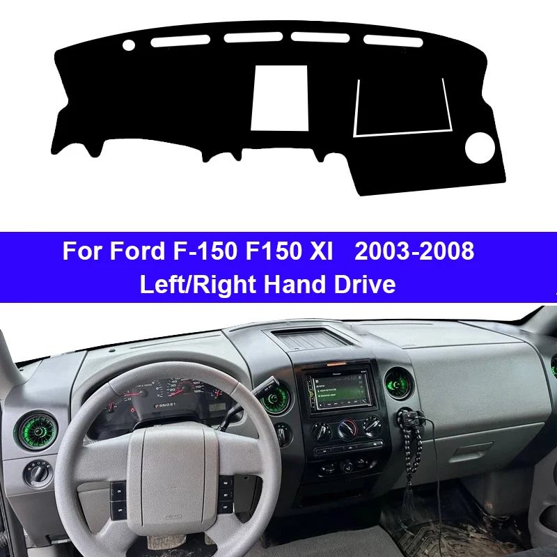 For Ford F-150 F150 XI 2003-2008 Car Dashboard Sun Shade Cover Instrument Desk Non-slip Dash Board Sun Shade Anti-UV Pad Mat