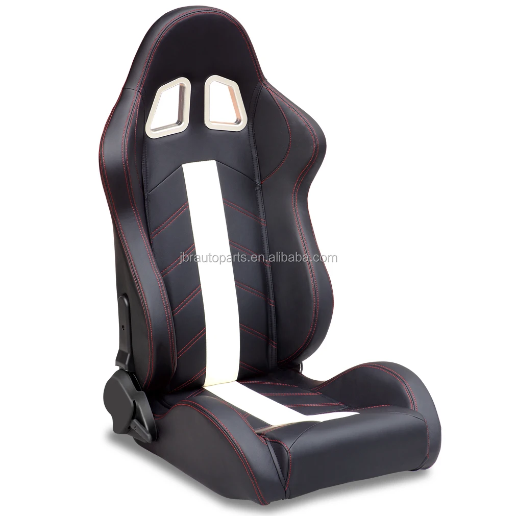 1045 Black PVC Leather Universal Vehicle Slider Simulator Gaming Station Adjustable Sim Bucket Racing Seats