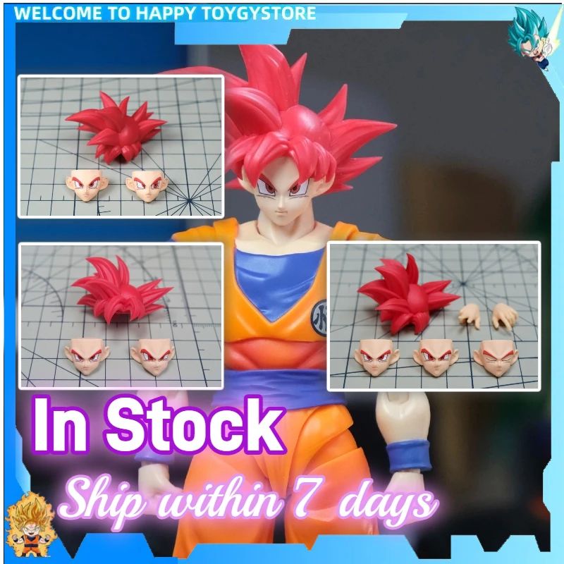 

Nono Dragon Ball Z Shf Super Saiyan Action Figure Red God Son Goku Head Model Anime Toys Accessories Collectible Headsculpt