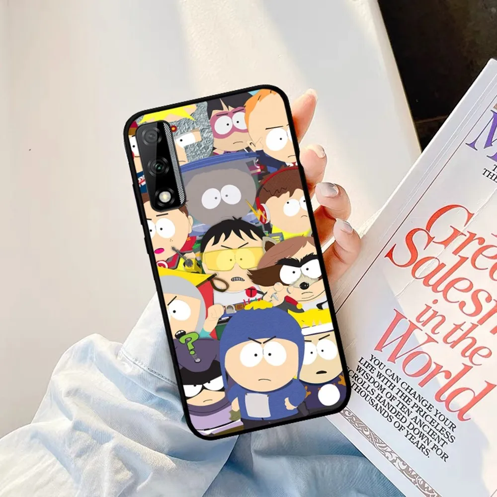 P-Park Cartoon S-South Phone Case For Huawei Y9 6 7 5 Prime Enjoy 7s 7 8 plus 7a 9e 9plus 8E Lite Psmart Shell