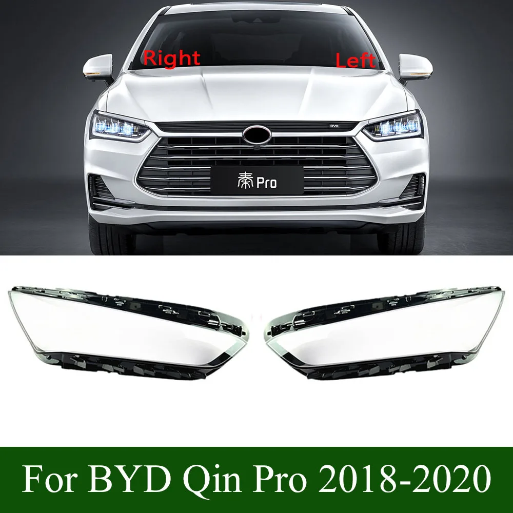 For BYD Qin Pro 2018-2020 Transparent Headlight Cover Headlamp Shell Clear Lens Plexiglass Replace Original Lampshade