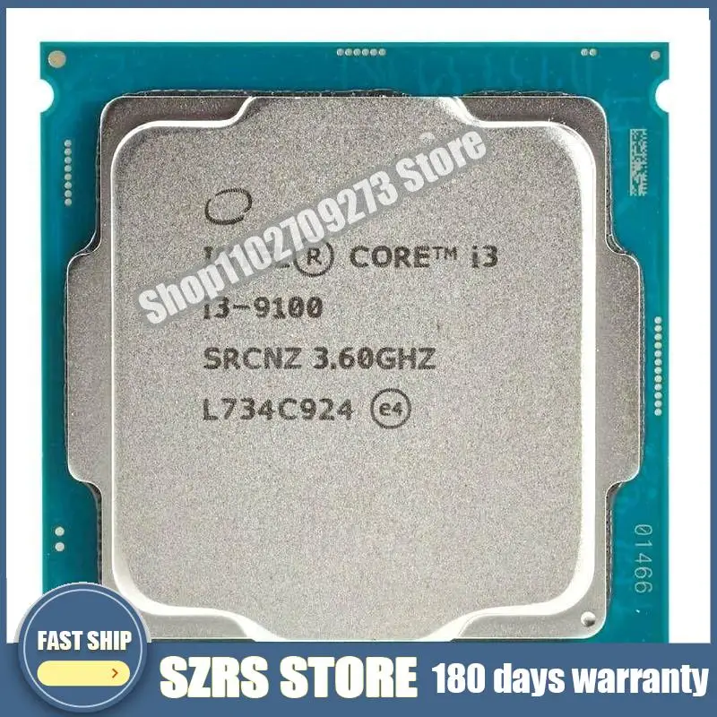 Processeur Int@l Core i3 9100 3.6GHz d'occasion, pour façade core, 65W, 6M, LGA 1151 test ok