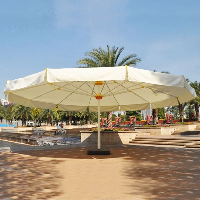 

Luxury Large 12 Ribs Commerical Market Umbrella Uv Protection 5m 7m Big Size Middle Pole Parasol