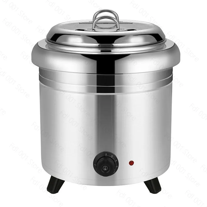 Professional 10 Liter Stainless Steel Food Warmer Electric Soup Rice Heater with Thermostatic for Catering