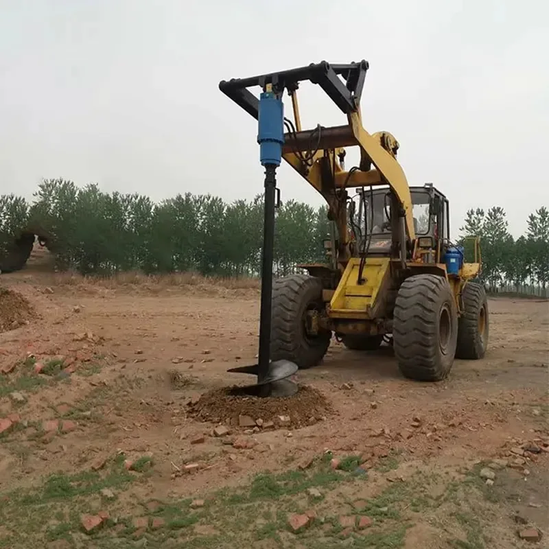 Excavator Tractor Mounted Auger Drilling Machines Hydraulic Earth Auger Loader Drive with Drill Rods and Bits