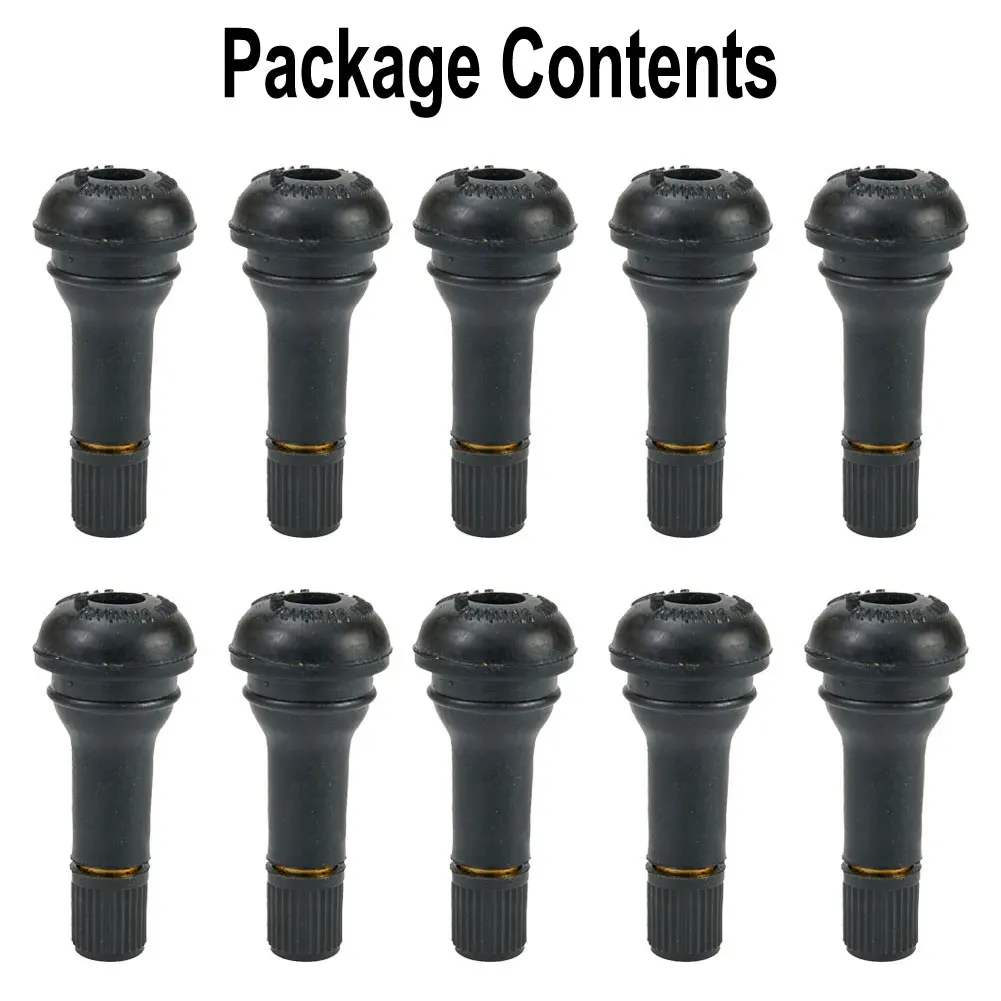 10Pcs TR413 Snap In Type Rubber Valve Tool SET Tubeless Tyre Valves Stems Snap In Type Rubber Valve Tool