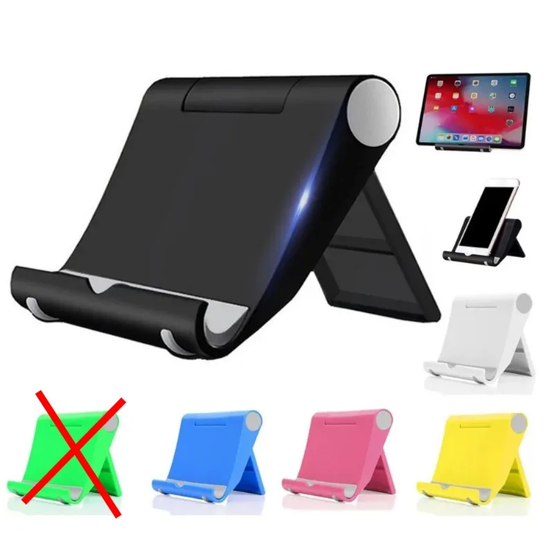 

Desktop Phone Holder Multi Angle Rotation Foldable Design Universal Device Compatibility Portable Use Stable Base Accessories