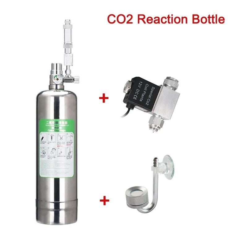 Aquarium CO2 Generator system Kit Stainless Steel CO2 Cylinder Generator System Carbon Dioxide Reactor Kit For Plant Fish