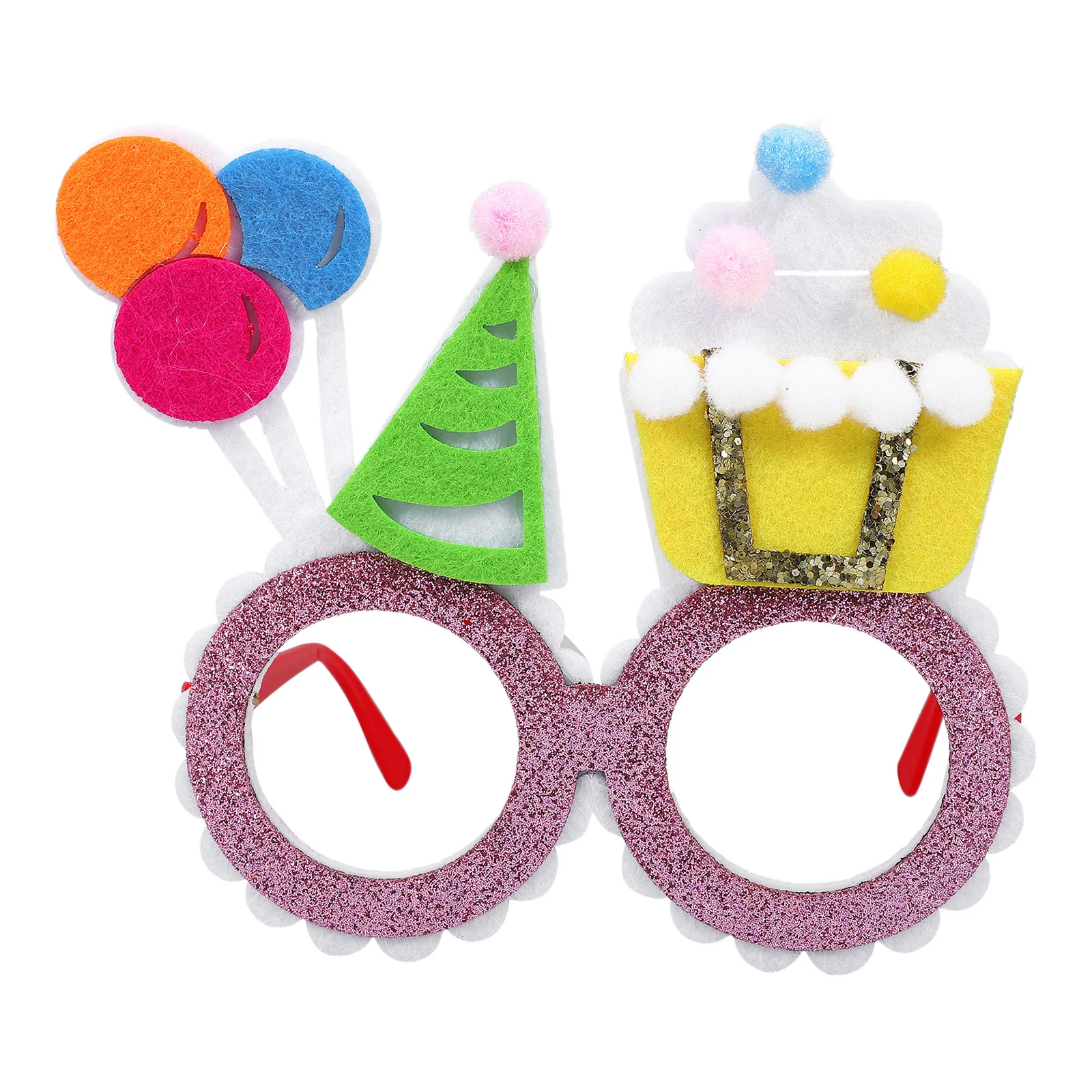 

Birthday Party Glasses Kids Bright Creative Lightweight Stylish Photo Props Birthday Party Eyewear Supplies Funny Eyeglasses