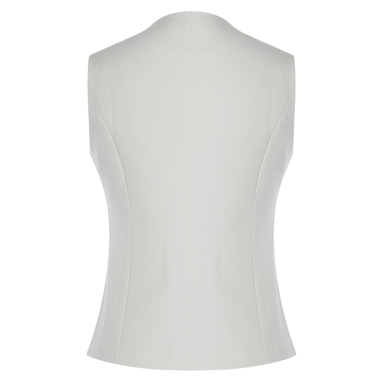 Fashion Womens Vests Elegant OL Waistcoat V Neck Front Button-down Tank Top Office Business Office Lady Sleeveless Top Slim Vest