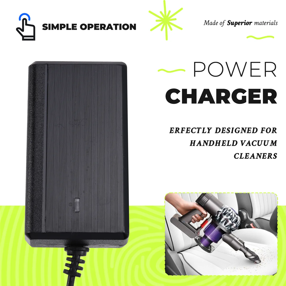 A97G For V6 V7 V8/Dc59/62/SV10/11 Power Charger Adapter Vacuum Cleaner Parts EU Plug